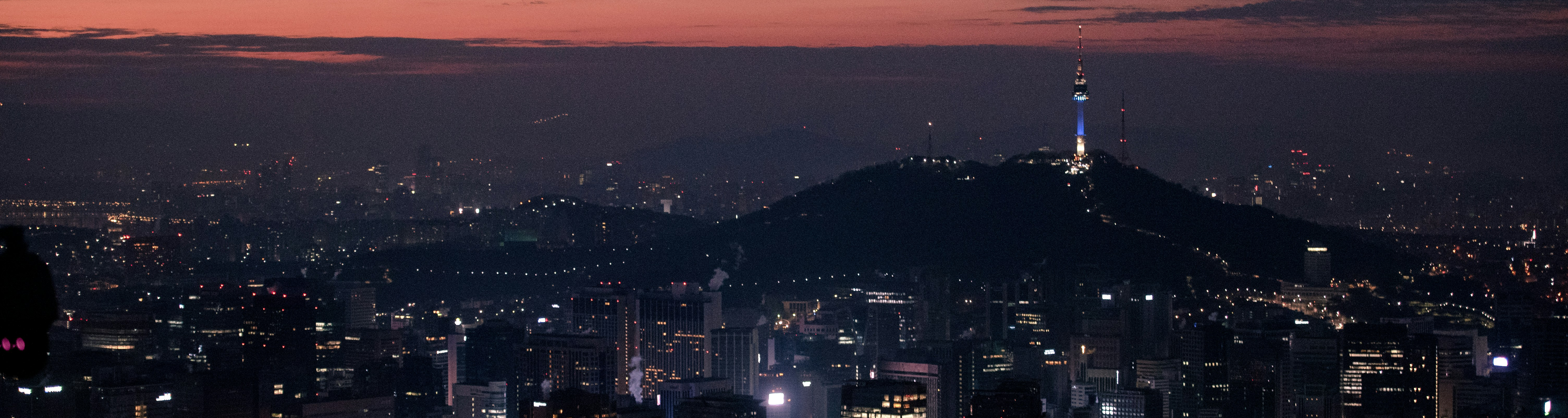 Skyline of city in Seoul, South Korea