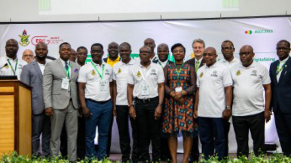 Speakers of the 2023 E-Learning Ghana conference assembled for a photo.