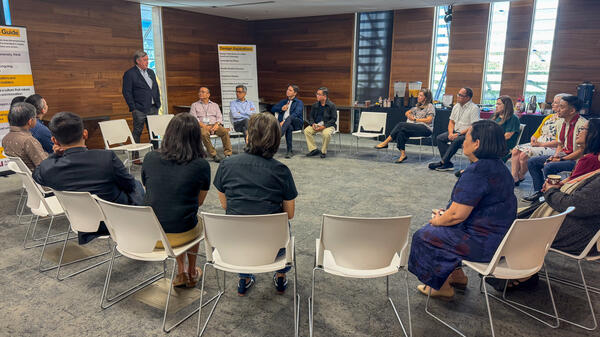 ASU President Michael Crow speaks to UPSKILL Immersive Fellows