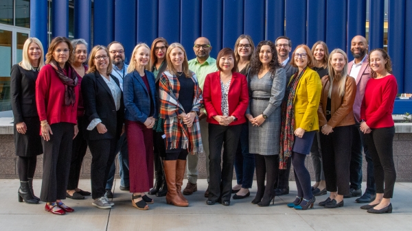The ninth cohort of the Advance Leadership Initiative gather for a group photo
